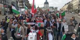 İsveç'te İsrail'in Gazze ve Lübnan'a yönelik saldırıları protesto edildi