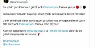 Samsun’da, belediye başkanlarından forma kampanyasına büyük destek
