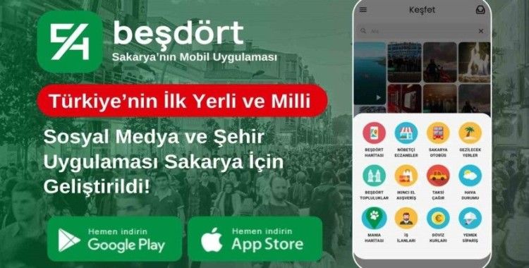 Türkiye’nin ilk yerli ve milli sosyal medya şehir uygulaması ‘BeşDört’ yayında
