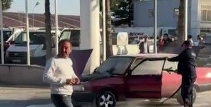 Alev alan Fiat Tofaş’ın sürücüsü son anda ölümden döndü
