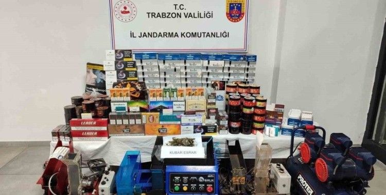 Jandarmadan kaçak sigara imalathanesine baskın
