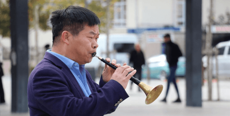 Çinli Jianwei Tao, geleneksel müzik aleti 'Suona' ile Tekirdağ'da kültürünü tanıtıyor