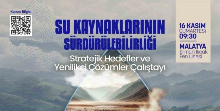 Malatya’da ’Su Kaynaklarının Sürdürülebilirliği’ çalıştayı düzenlenecek
