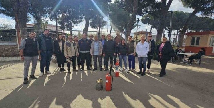 Sultanhisar’da üniversite öğrencilerine yangın tatbikatı
