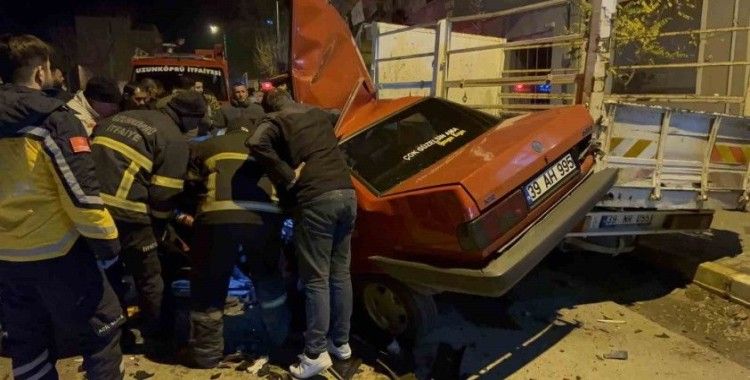 Edirne’de zincirleme trafik kazası: 1 Yaralı
