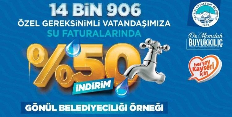 ‘Engelli dostu’ başkandan özel destek: 14 bin 906 kişiye su faturasında yüzde 50 indirim
