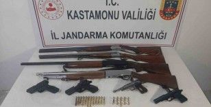 Kastamonu’da yasadışı yollarla temin edilen çok sayıda silah ele geçirildi
