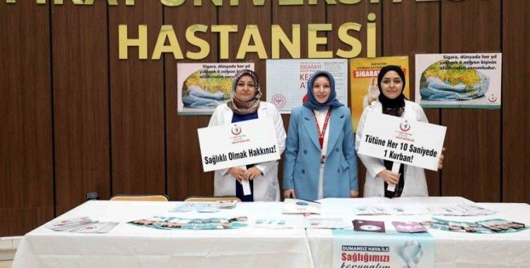 Fırat Üniversitesinde ‘sigara bırakma’ standı kuruldu
