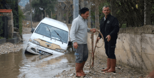 Bodrum'da sağanak etkili oluyor