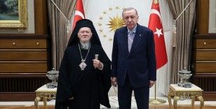 Cumhurbaşkanı Erdoğan, Fener Rum Patriği Bartholomeos'u kabul etti