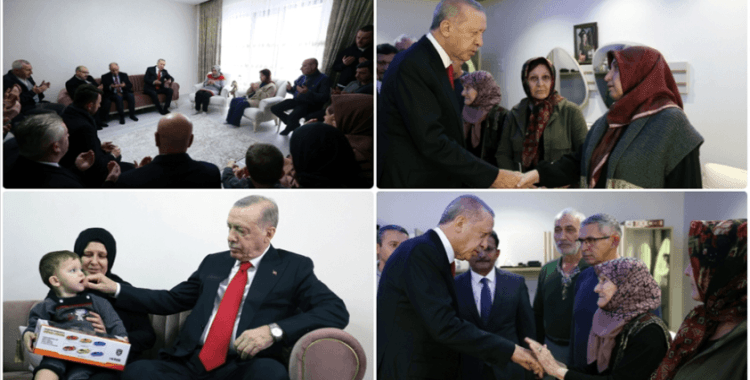 Cumhurbaşkanı Erdoğan, Balıkesir'de mühimmat fabrikasındaki patlamada yaşamını yitirenlerin ailelerini ziyaret etti