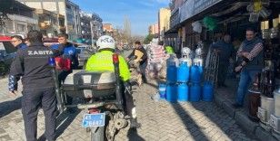 Turgutlu’da zabıta ve emniyetten kaldırım işgali denetimi
