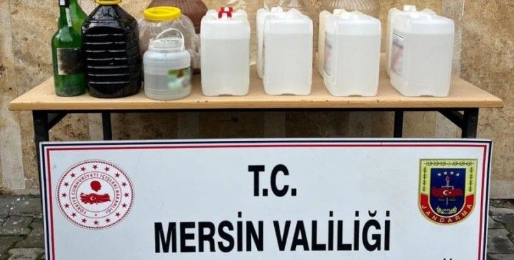 Mersin'de 85 litre sahte içki ele geçirildi