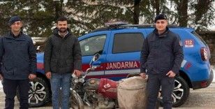 Kırşehir’de çalınan motosikleti jandarma buldu
