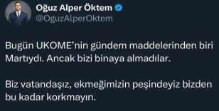 Martı kurucusu Oğuz Alper Öktem UKOME’ye alınmadı
