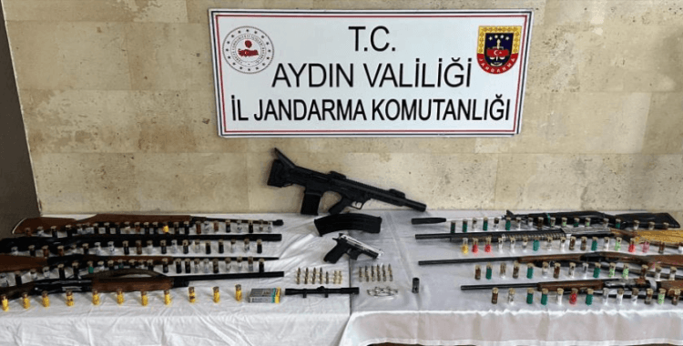 Germencik'te 10 ruhsatsız silah ele geçirildi