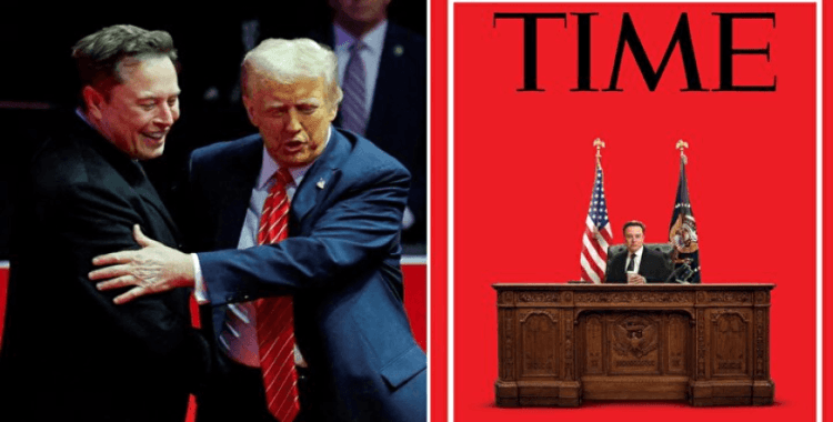 Time dergisi kapağında Elon Musk'ı ABD Başkanlık koltuğuna oturttu