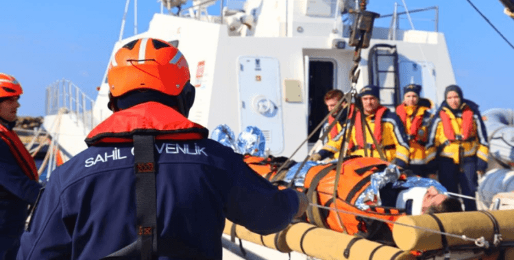 Enez'de 112 Acil ve Sahil Güvenlik ekipleri 'tıbbi tahliye eğitimi' yaptı