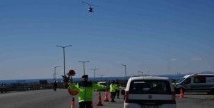 Hatay'da Cayrokopter ile trafik denetimi