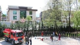 Orman yangını tatbikatı gerçeğini aratmadı
