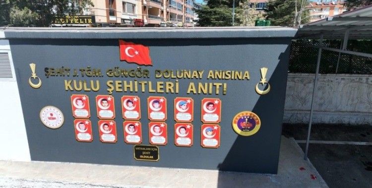 Kulu’da şehitler için anıt yapıldı
