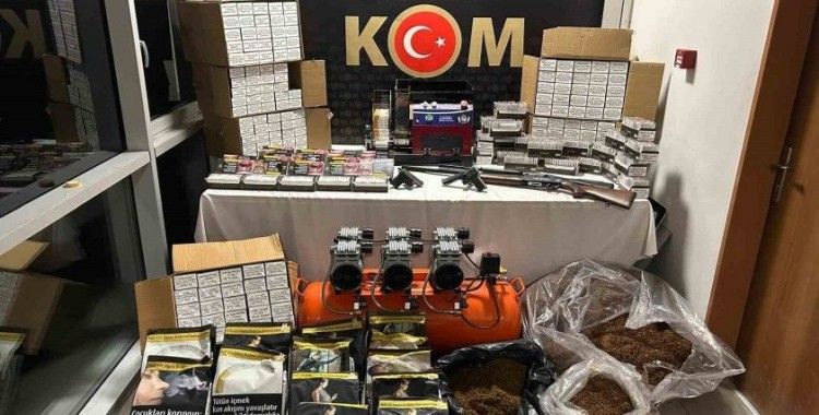 Kütahya’da kaçak tütün ve makaron operasyonu
