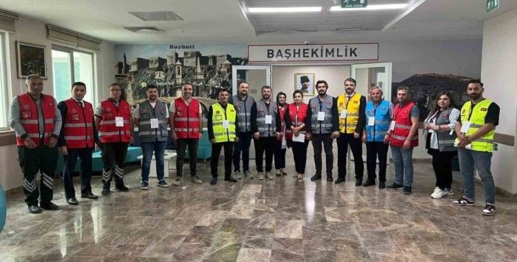 Bayburt Devlet Hastanesinde HAP tatbikatı gerçekleştirildi
