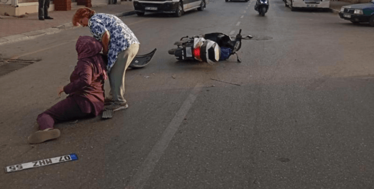 Elektrikli bisiklete çarpıp kaçtı, plakası olay yerinde kaldı