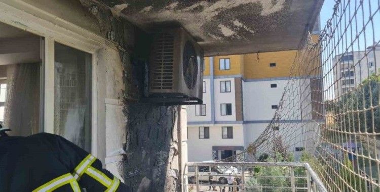 Balkonda patlayan piknik tüpü, yangına sebep oldu
