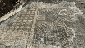 Diyarbakır'da mezar kazarken Geç Roma dönemine ait mozaik bulundu