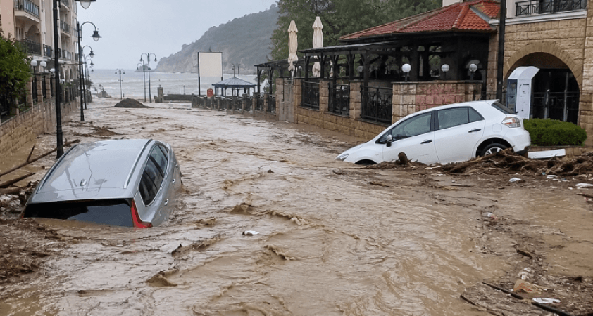 Bulgaristan'ın Karadeniz kıyısında şiddetli yağış sele yol açtı