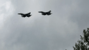 Almanya'daki Spangdahlem ABD Hava Üssü'nden kalkan bir F-16 düştü