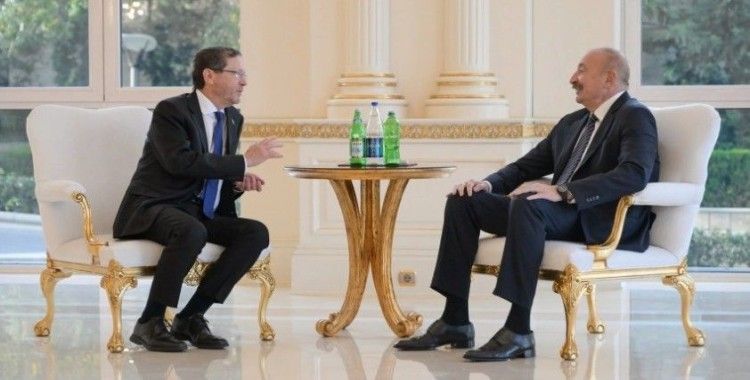 İsrail Cumhurbaşkanı Herzog, Bakü'de Aliyev ile görüştü